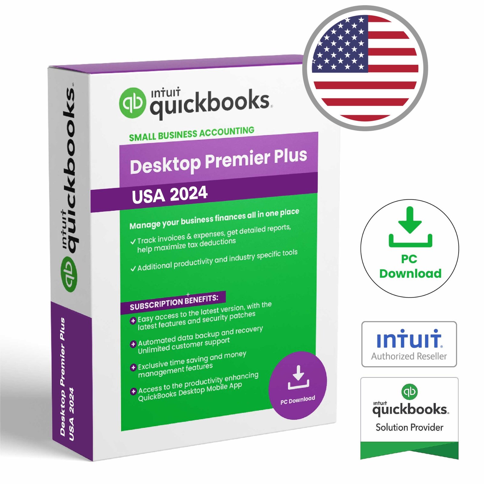 QuickBooks Desktop Premier Plus 2024 | No Payroll Included – US Version For Managing and Accounting Business